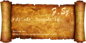 Főző Szebáld névjegykártya